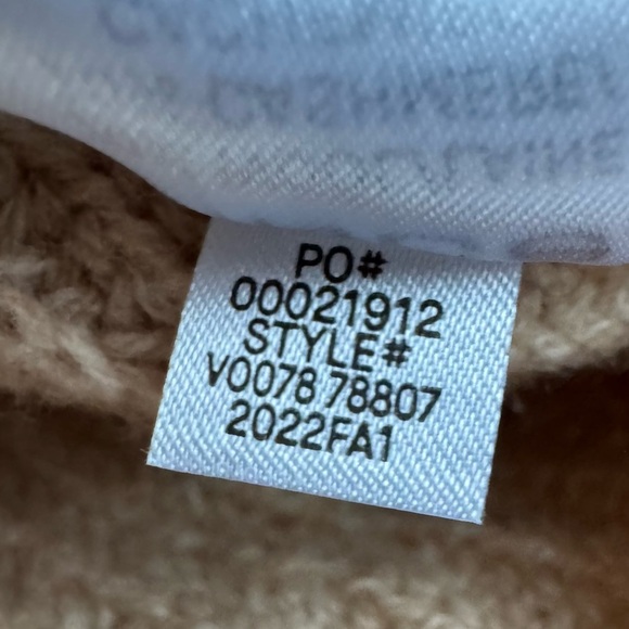 VINCE Wool & Cashmere Blend Shaker Rib Knit Mock Neck Sweater Camel Tan XS - Picture 7 of 10